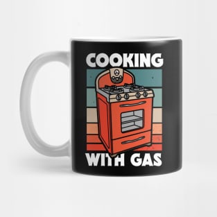 Retro Cooking With Gas // Funny Gas Stove Protest Mug